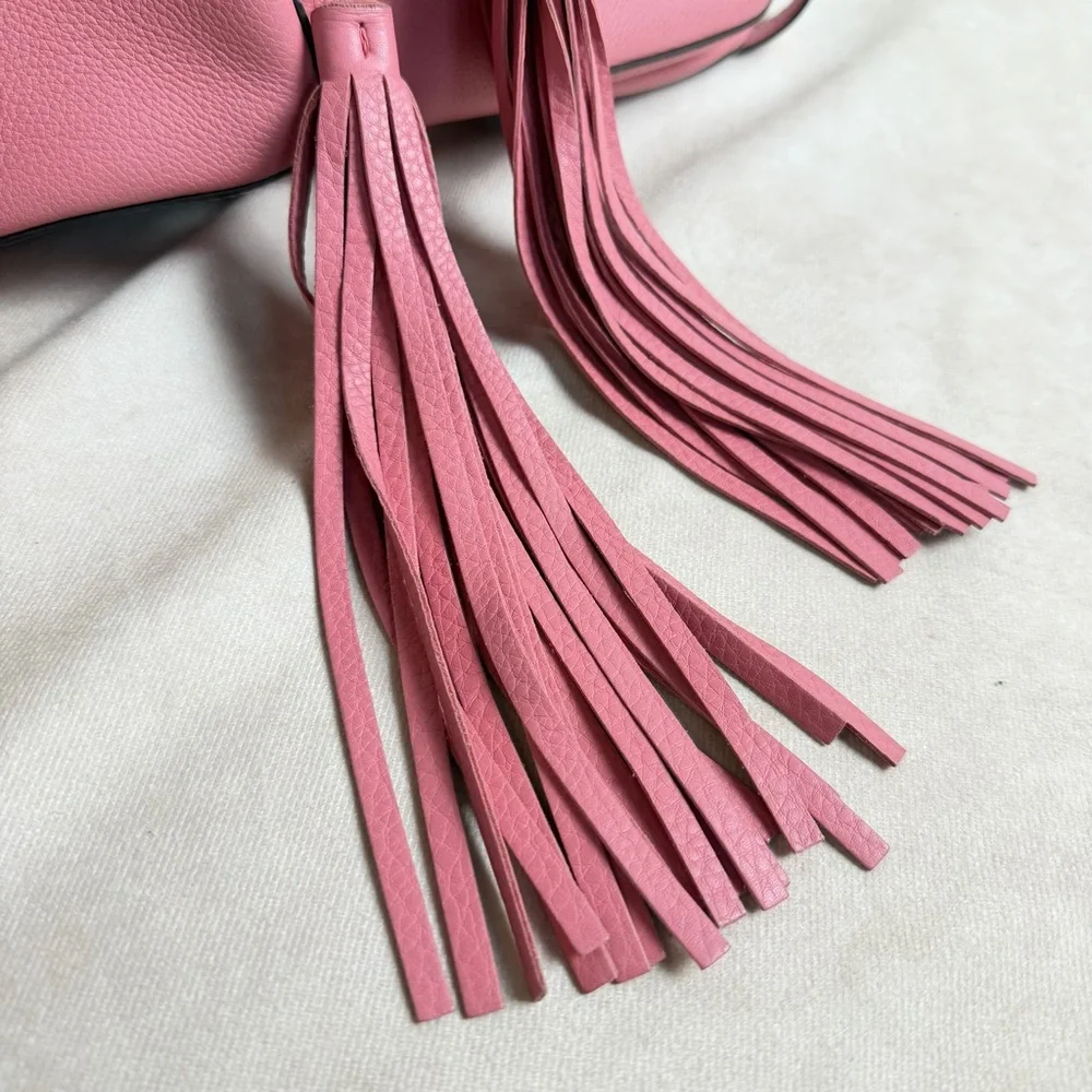 Gucci Pink Leather Bamboo Tassel Backpack | Authentic | Made in Italy - Picture 6 of 17
